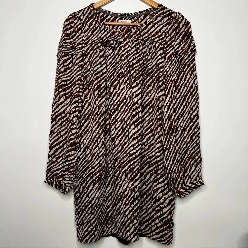GENERRA 100% Silk Long Sleeve Dress Size 8